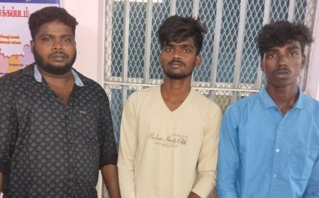 ரயில்வே பெண் கேட்கீப்பரிடம் வழிப்பறி செய்த மூவர் கைது