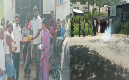 டாஸ்மாக் கடை மூடல் - இனிப்புகள் வழங்கி மக்கள் கொண்டாட்டம்
