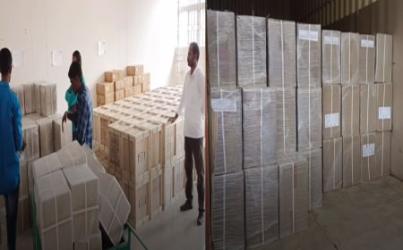 நாடாளுமன்றத் தேர்தல்: தஞ்சை வந்த வி.வி.பேட் பேப்பர் ரோல்