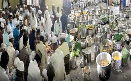 திருவாரூர் பள்ளிவாசலில்   சர்க்கரைப் பொங்கல் திருவிழா !