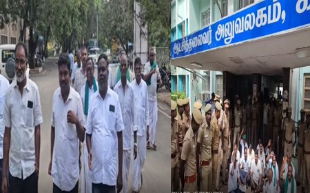 காஞ்சியில் கைதான பரந்தூர்  விமானநிலைய எதிர்ப்பாளர்கள்