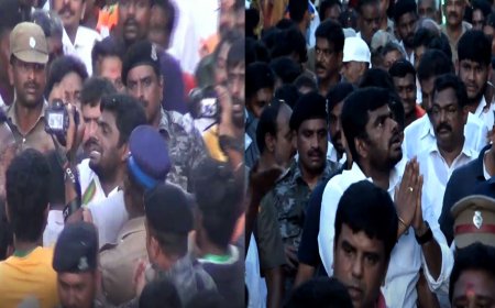 அண்ணாமலையை கட்டிப் பிடித்த இளைஞரை பா.ஜ.க. நிர்வாகி தாக்க  முயற்சி
