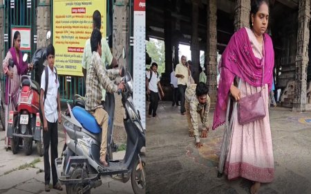 கோவில்களில்  சரிவு தளம் அமைக்க மாற்றுத்திறனாளிகள் கோரிக்கை