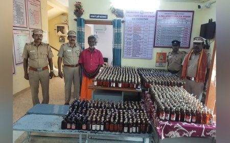 சந்துகடையில் பதுக்கப்பட்ட  1081 மது பாட்டில்கள் பறிமுதல்