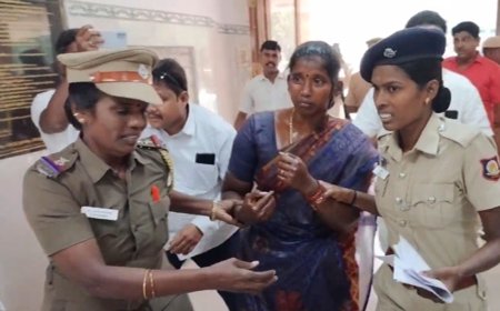 காஞ்சிபுரம்: ஆட்சியர் அலுவலகத்தில் தீக்குளிக்க முயன்ற பெண்!