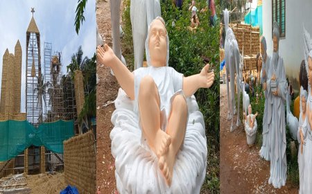 கிறிஸ்துமஸ் பண்டிகை-குமரியில் 40 லட்சம் செலவில் ஜெருசலேம் வடிவில் பிரம்மாண்டமான குடில்
