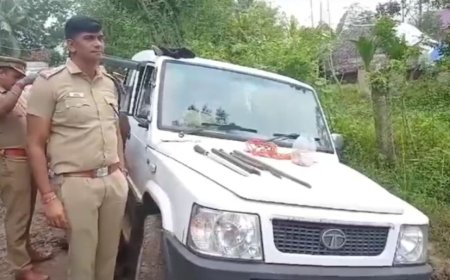 கார் சேற்றில் சிக்கியதால் போலீசிடம் சிக்கிய கொள்ளையர்கள்