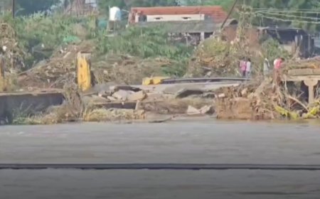 மழை வெள்ளத்தால் 60 வருடம் பழமையான பாலம் இடிந்து சேதம்