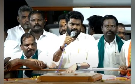 கருணாநிதியின் சொந்த மாவட்டம் பின் தங்கிய மாவட்டமாக உள்ளது - அண்ணாமலை பேச்சு