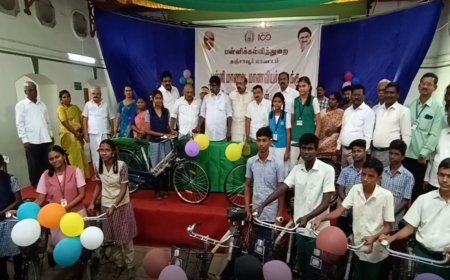 தஞ்சாவூரில் ரூ.1.21 கோடி மதிப்பில் மாணவ, மாணவிகளுக்கு வழங்கப்பட்ட விலையில்லா மிதிவண்டிகள்