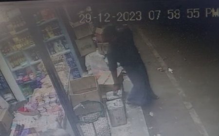மளிகை கடையில் எண்ணெய் டின்னை லாவகமாக திருடிய நபர் - சிசிடிவி காட்சிகள் வைரல்
