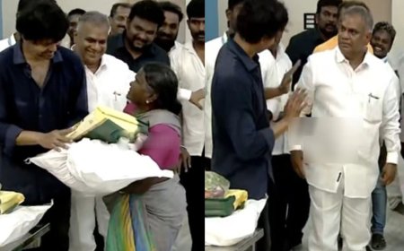 நெல்லையில் மக்களுக்கு நலத்திட்ட உதவிகள் வழங்கிய நடிகர் விஜய்