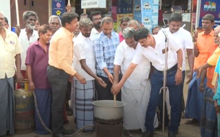 நெல்லையில் கூலி உயர்வு கேட்டு கஞ்சி தொட்டி திறக்கும் போராட்டம் நடத்திய தொழிலாளர்கள்