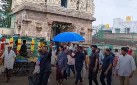 காஞ்சீபுரம்:  நடிகை நயன்தாராவை காண குவிந்த கூட்டத்தால் போக்குவரத்து நெரிசல்