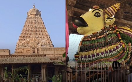 தஞ்சை: நந்தியம்பெருமானுக்கு 3 டன் எடையில் காய்கறிகள், பழங்களைக்கொண்டு அலங்காரம்