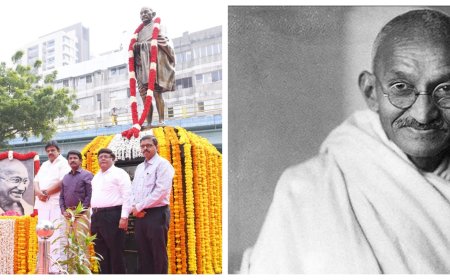 காந்தியடிகளின் 77-வது நினைவு நாள்.. ஆளுநர் மலர்தூவி மரியாதை !