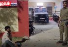 போலிஸ் நிலையம் முன்பு போராட்டத்தில் ஈடுபட்ட  போதை வாலிபர்