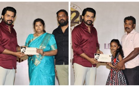 தன்னலம் பாராமல் சமூக நலன் காக்கும் மக்களை நடிகர் கார்த்தி  கெளரவிக்கும் விழா​ !