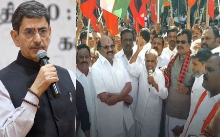 தேனியில் ஆளுநர் ஆர்.என்.ரவிக்கு எதிர்ப்பு-திமுக கூட்டணி கட்சியினர் போராட்டம் 