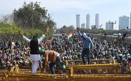 டெல்லி எல்லைகளுக்கு சீல் வைப்பு.. இரவோடு இரவாக கான்கிரீட் தடுப்புச் சுவர்கள் அமைப்பு...