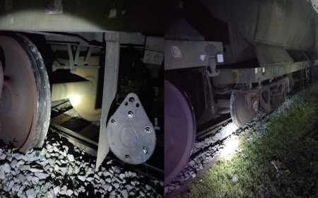 சென்னை சென்ட்ரல் அருகே தடம் புரண்ட சரக்கு ரயில்.. நள்ளிரவில் பரபரப்பு..