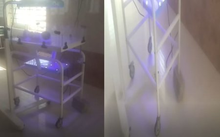 அரசு மருத்துவமனையில் இன்குபேட்டருக்கு கல் வைத்து முட்டு... குழந்தைகளின் உயிரோடு விளையாடும் அரசு...