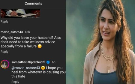 ஏன் சைதன்யாவை பிரிஞ்சீங்க..?  கமெண்டில் சீண்டிய ரசிகர்.. நெத்தியடி பதில் கொடுத்த சமந்தா..!