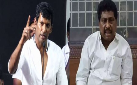 ”பெருத்த முட்டாள்” வாயைக் கொடுத்து வாங்கிக் கட்டிய ஏ.வி.ராஜூ..! விஷாலுக்கு வந்ததே கோபம்..!