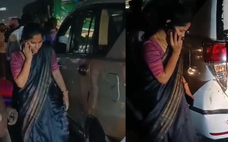 மேயர் பிரியா சென்ற கார் மீது லாரி மோதி விபத்து..!   பதறிப்போய் காரில் இருந்து வெளியேறிய மேயர்... நடந்தது என்ன? 