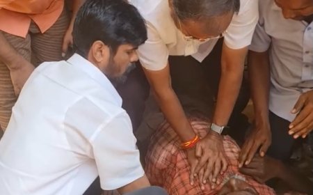 மாரடைப்பால் உயிருக்கு போராடிய காவலர்... பதறியடித்து முதலுதவி செய்த எம்எல்ஏ... இருந்தும் பலனில்லை...