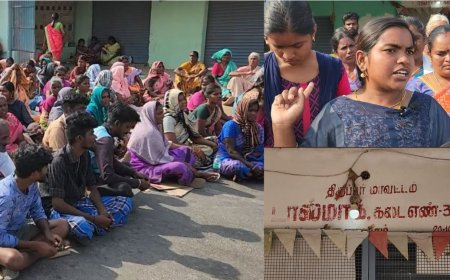 அரசின் உத்தரவு வந்தபோதும் மாற்றப்படாத மதுபானக்கடை.... தேர் பாதையில் பொதுமக்கள் ஆர்ப்பாட்டம் ... ! 