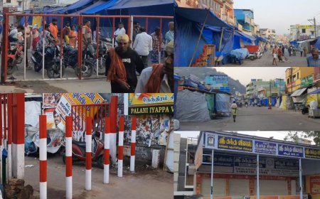 பழநி கோயில் நிர்வாகத்தை எதிர்த்து கடைகளை அடைத்து வியாபாரிகள் போராட்டம்...