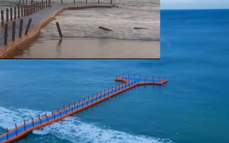 மிதக்கும் பாலம் உடைந்து கடலில் விழுந்த மக்கள்...15க்கும் மேற்பட்டோர் படுகாயம்...2 பேர் கவலைக்கிடம்...