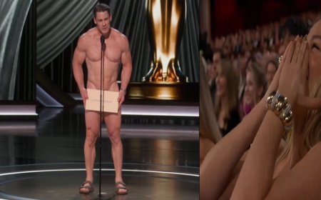 John Cena: ஆஸ்கர் மேடையில் ஆடையின்றி வந்த ஜான் சீனா..? விழுந்து விழுந்து சிரித்த பார்பி நாயகி!