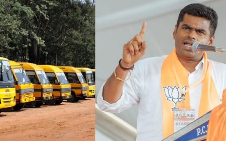 முதலமைச்சர் வருகைக்காக பள்ளி வாகனங்களைப் பிடுங்கிக் கொள்வதா? அண்ணாமலை ஆவேசம்...