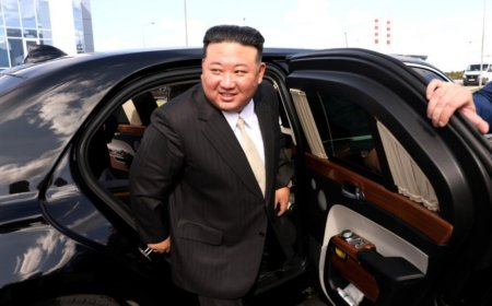 ரஷ்ய அதிபர் புதின் பரிசளித்த காரில் பயணித்த கிம் ஜாங் உன்!...