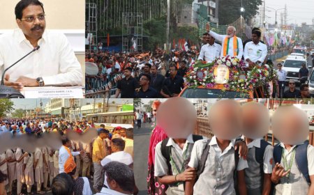 பிரதமர் பேரணியில் பள்ளி மாணவர்கள்... விசாரணை மேற்கொண்டு வருவதாக சத்யபிரதா சாகு தகவல்...