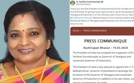 புதுச்சேரி, தெலங்கானா மக்களின் அன்புக்கு நன்றி...தமிழிசை உருக்கம்