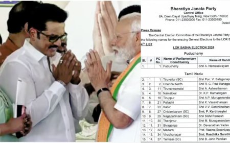 பாஜக வேட்பாளர் பட்டியல்...விருதுநகரில் ராதிகா சரத்குமார் போட்டி..
