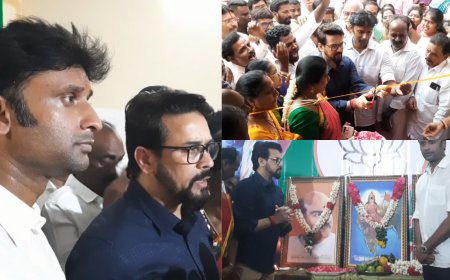 திமுக, அதிமுகவுக்கு மாற்றாக பாஜக அதிக இடங்களில் வெற்றி பெறும்... மத்திய அமைச்சர் அனுராக் தாகூர் நம்பிக்கை...