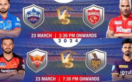 IPL திருவிழாவில் இன்று 2 கிடாவிருந்து... பஞ்சாப்பை எதிர்கொள்ளும் டெல்லி... கொல்கத்தாவும் ஐதராபாத்தும் மோதல் !