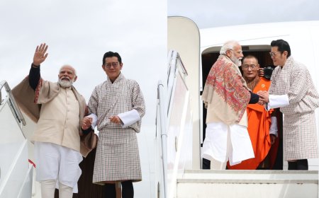 பூடான் பயணம் நிறைவு! டெல்லி திரும்பினார் மோடி...