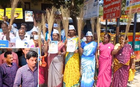 அரவிந்த் கெஜ்ரிவால் கைது – கடலூரில் ஆம் ஆத்மி ஆர்ப்பாட்டம்