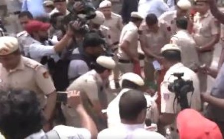 "5 நிமிஷத்துல கிளம்புன்னா கேக்க மாட்ட?" ஆம்ஆத்மி அமைச்சரை குண்டுக்கட்டாக கைது செய்த போலீசார்...