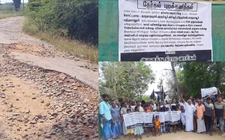 கிராம மக்கள் தேர்தல் புறக்கணிப்பு... போராட்டத்தில் குதித்த மாணவர்கள்.. அதிர்ந்த நாகப்பட்டினம்