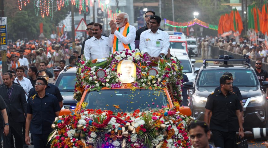 கோவை ரோட் ஷோ... தேர்தல் முடிவுகள் அனைவரையும் ஆச்சரியத்தில் ஆழ்த்தப் போகிறது - பிரதமர்