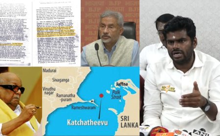 கச்சத்தீவை காங்கிரசும் திமுகவும் திட்டமிட்டே தாரைவார்த்துவிட்டார்கள்! அண்ணாமலை பகீர் குற்றச்சாட்டு..