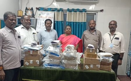 விருதுநகரில் உரிய ஆவணமில்லாத 16.7 கிலோ தங்க நகைகள் பறிமுதல்..! கருவூலத்தில் ஒப்படைப்பு...