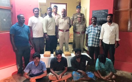 கஞ்சா விற்பனை படுஜோர்..மடக்கிப் பிடித்தது மதுவிலக்கு அமலாக்க பிரிவு போலீஸ்..4 பேருக்கு லாக்கப்..