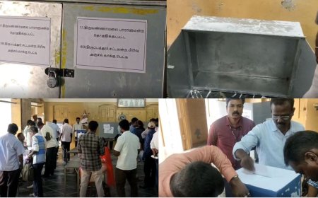 மூடப்படாத வாக்கு சேகரிப்பு பெட்டி..? "யார ஏமாத்த பாக்குறீங்க"..  கடுப்பான ஆசிரியர்கள் வாக்குவாதம் !